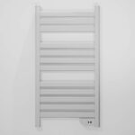 Cecotec Radiador Toallero Eléctrico Bajo Consumo Ready Warm 9000 Twin Towel White. Seca Toallas de 500 W, IP24 2 Modos, Temporizador, Pantalla LED, Diseño Moderno, Kit de instalación